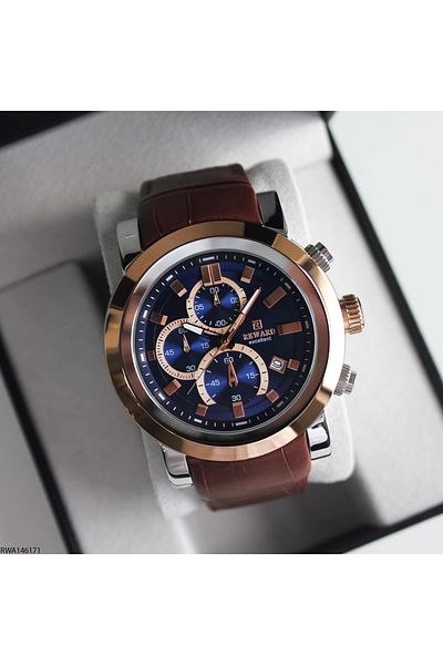 Reward Rwa146171 Men's Wrist Watch with Leather Band