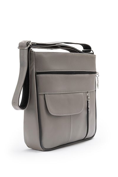 fubileather Genuine Leather Daily Multi-Eye Strap Shoulder Bag