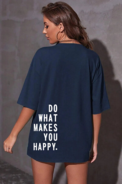 ciwi&life Unisex Do What Makes You Happy Μπλουζάκι με εμπριμέ χαλαρή εφαρμογή...