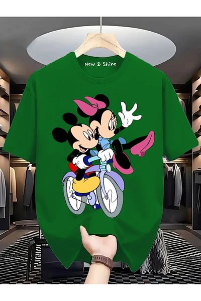 New Shine Μπλουζάκι Mickey Minie με στάμπα μεγάλου μεγέθους