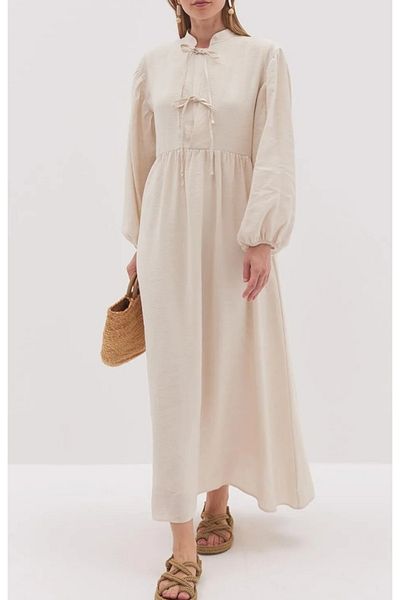 Moda Neva Φόρεμα Modal Fabric Piping Pocket