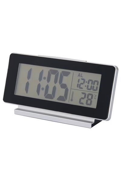 IKEA Clock/Thermometer/Alarm, Black, 16.5x9 cm