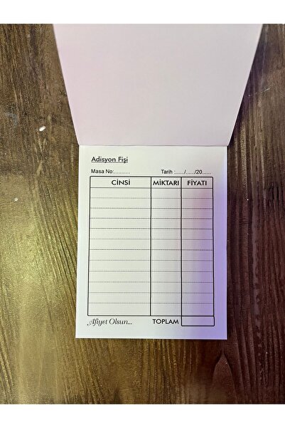 oğuz kağıtçılık CAFELER ÇAY OCAKLARI İÇİN ADİSYON FİŞİ