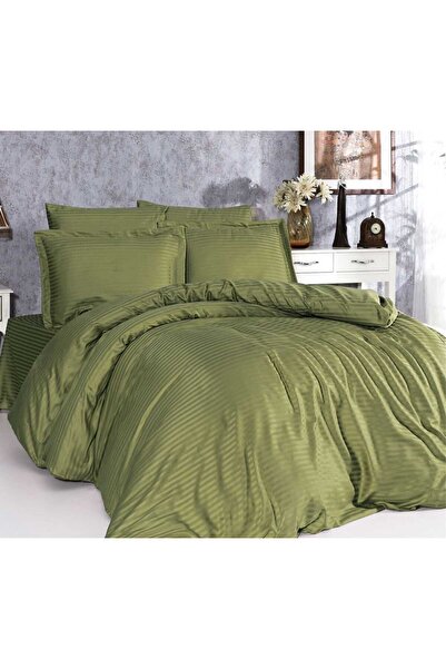 Gasel Home 5 Star Luxury Hotel Type Double Elastic Striped Cotton Satin Beddi...