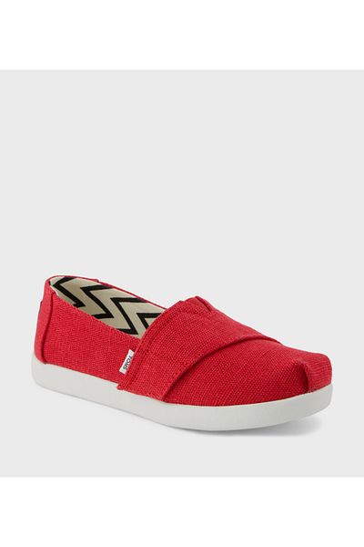Toms Kids Toms Heritage Canvas Velcro Closure Shoes Red 13.5