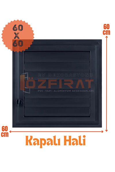 Process Culvert 60X60 cm Bathroom / Wc Ventilation Culvert / Plastic Anthracite Color