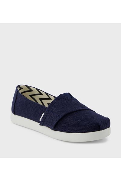 Toms Kids Toms Heritage Canvas Velcro Closure Shoes Navy Blue 1
