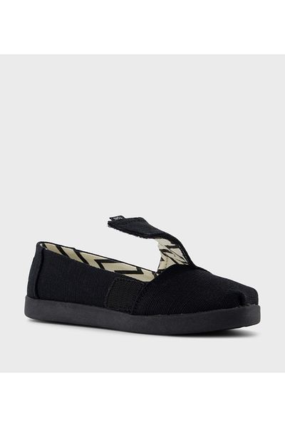 Toms Kids Toms Heritage Canvas Velcro Closure Shoes Black 13.5