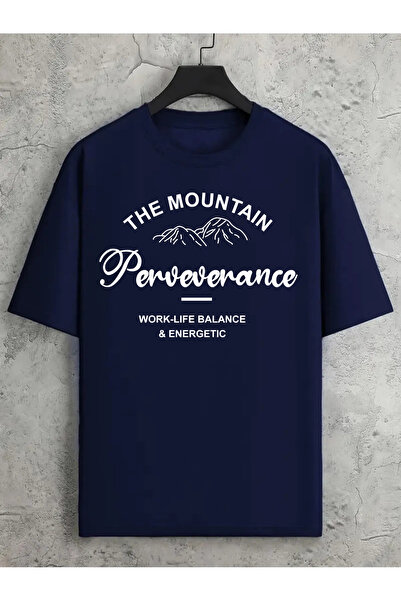 ciwi&life Μπλουζάκι Unisex The Mountain με χαλαρή εφαρμογή Navy Blue