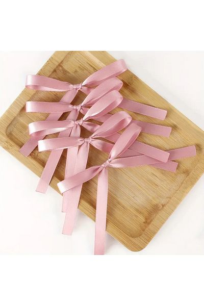 edalle Pink Bow Satin Ribbon 10-Piece Cake and Balloon Decoration Bow