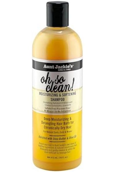 Auntie Me Aunt Jackie's Curls & Coils Oh So Clean, Moisturizing and Softening Shampoo, 12oz (355ml)