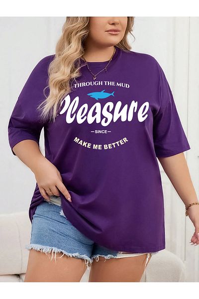 ciwi&life Μωβ μπλουζάκι Unisex Pleasure με χαλαρή εφαρμογή
