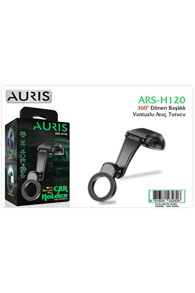Auris ARS-H120 360° Dönen Başlıklı Vantuzlu Araç Telefon Tutucu