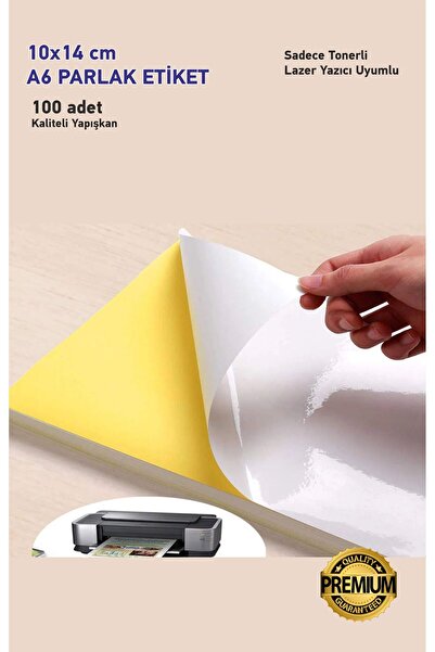 Hsn A6 Ebat 10cm X 14 Cm 100 Adet Tonerli Yazıcılara Uygun Yapışkanlı Parlak ...