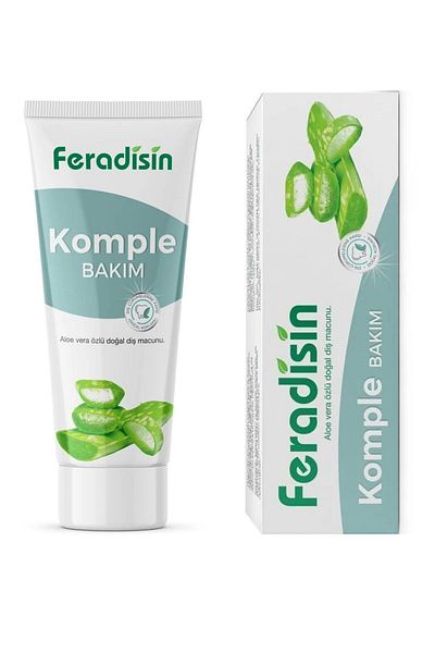 Feradisin 2 Pack Natural Aloevera Extract Fluoride-Free Protective Toothpaste 90Grx2 - Gimdes Halal Certified