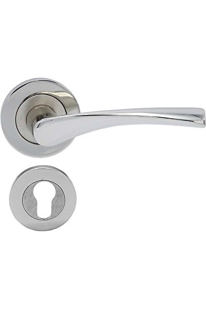 Genel Markalar Rozetli Nikel Oda Kapı Kolu(ÖN ARKA TAKIM VİDALARIYLA BİRLİKTE)