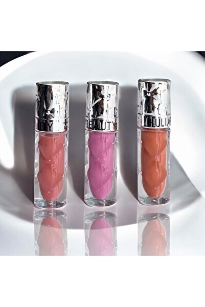 HULIABEAUTY قلوسات ملمّعة وموردة للشفاه – 3 درجات جذابة في عبوة واحدة