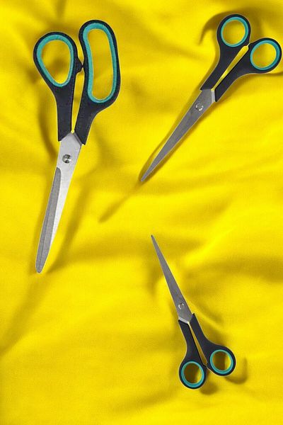 Çelik Express Stainless Steel Fabric Cardboard Paper Cutting Cutting Sharp Tailor Scissors Set of 3 (14-17-21 cm)