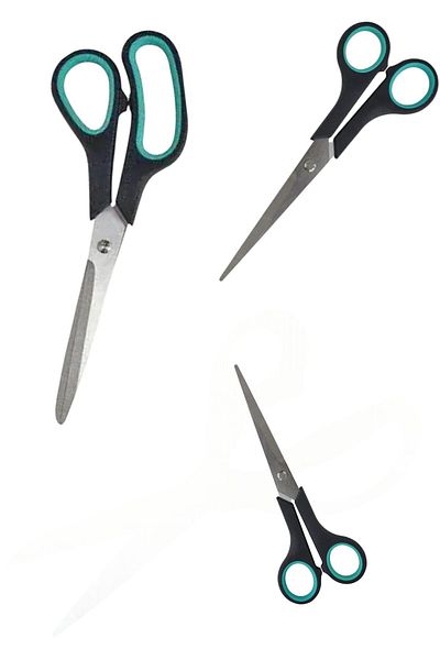 Çelik Express Stainless Steel Fabric Cardboard Paper Cutting Cutting Sharp Tailor Scissors Set of 3 (14-17-21 cm)