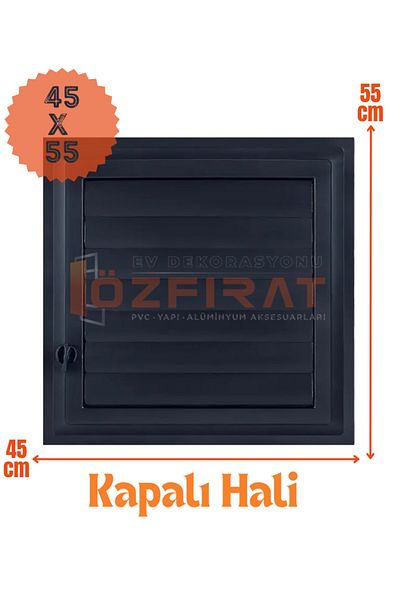 ÖZFIRAT PVC YAPI Culvert 45X55 cm Bathroom / Wc Ventilation Culvert / Plastic Anthracite Color