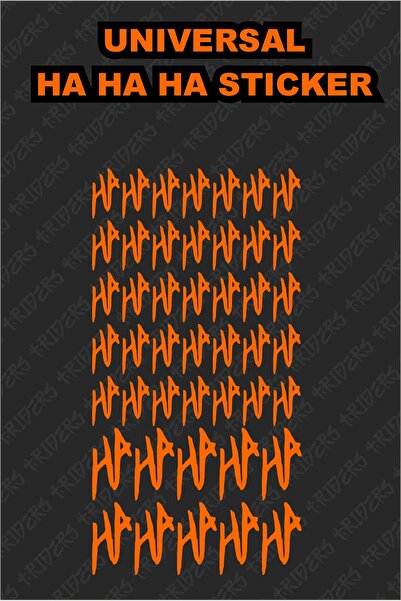 TRİDERS ملصق Universal Ha Ha Ha مقاس 30 × 15 سم 45 قطعة لخوذة السيارة والدراج...