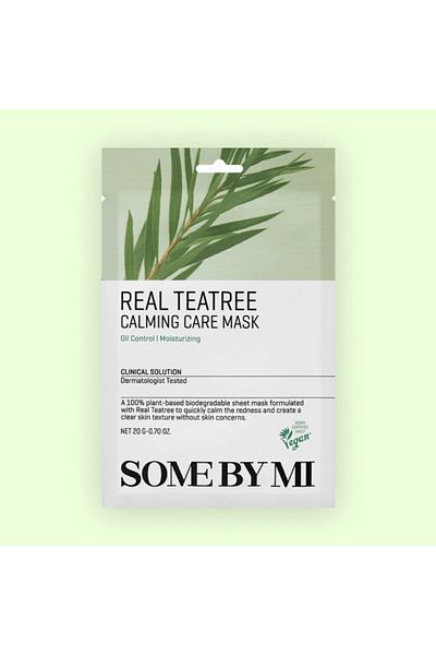 Some By Mi Tea Tree Calming Face Mask, Some By Mi, Real Care Mask Teatree Calming