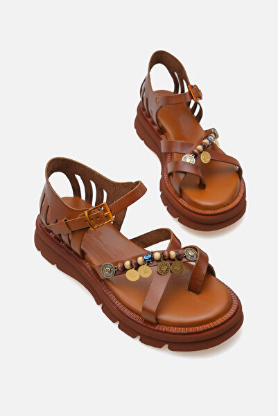 Corridor Italy - Günlük Kadın Hakiki Deri Sandalet