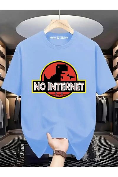 New Shine 1 tricou este un cadou pentru achiziții de 6 și mai sus în coș - Tricou oversize cu imprimeu de dinozaur fără internet