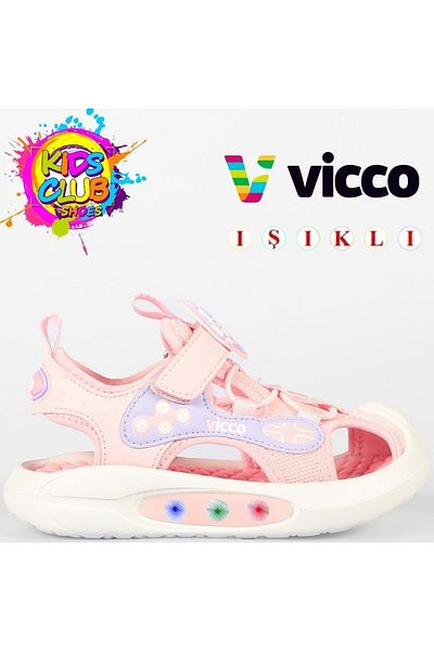 Vicco Rocket First Step Baby Orthopedic Lighted Children's Sports Sandals Powder