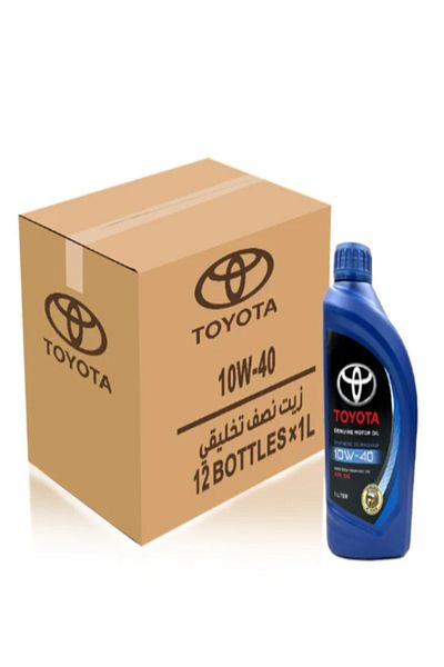 Toyota Genuine Toyota Motor Oil 10W-40 - High Performance & Reliable Protection / (6 Packs * 1 Liter)