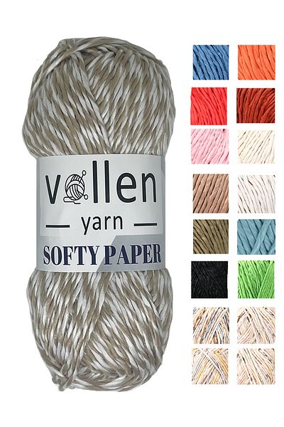 vollen yarn Μαλακό σχοινί από χαρτί Raffia, σχοινί χόμπι, πλέξιμο με βελονάκι, σχοινί πλεξίματος χειρός, σχοινί τσάντας, συμπλήρωμα και καπέλο