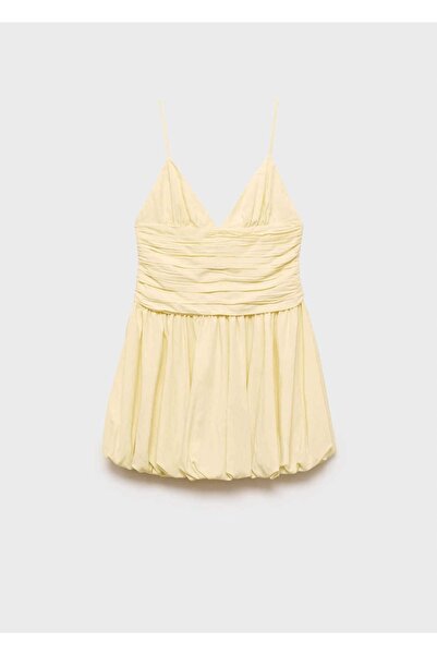 MANGO Woman Balon görünümlü kısa elbise