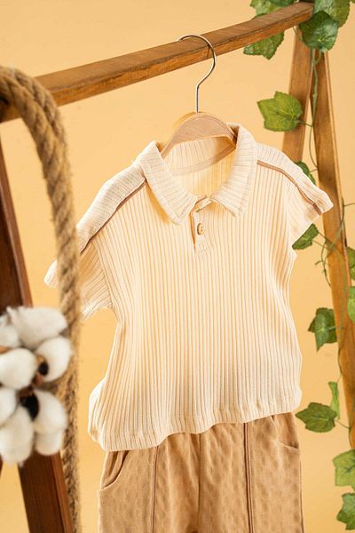 bombe Baby Kids Cotton Shorts 2-Piece Set Trend Fashion Bottom Top Set