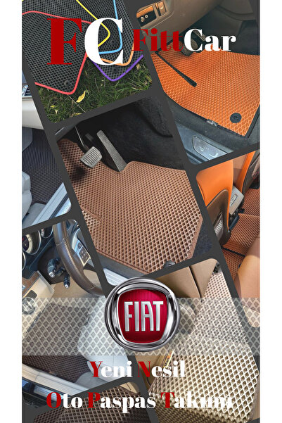 FittCar Fiat Ducato 2006 - 2024 Akıllı Oto Paspas Takımı Eva Mat Turuncu Taba