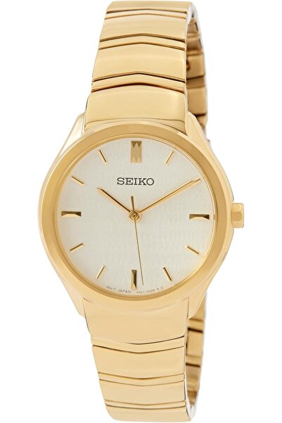 Seiko ساعة SUR552P1 للسيدات مطلية بالذهب، ذهبية