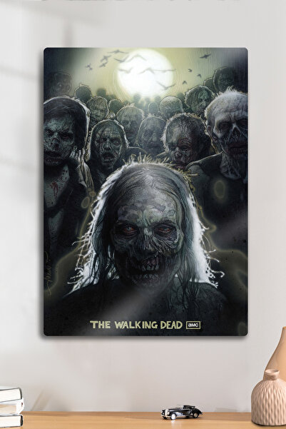 DekorHane Metal Tablo - The Walking Dead, TWD, Zombi, Dizi Poster Film Tablosu