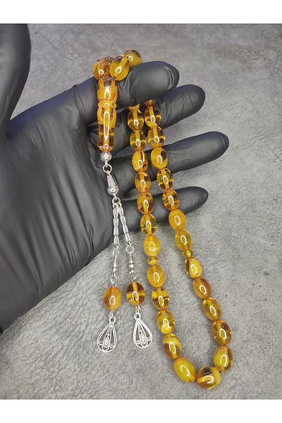 Mos Tespih High End Moire Collectible Squeeze Amber Rosary