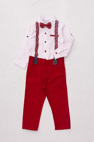 Waka Waka Boy's Bow Tie Suit - Red - Age 7