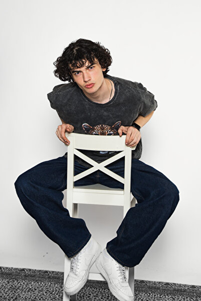 Sekizbiraltı Μαύρο μπλουζάκι Leopard Stay Wild με στάμπα Unisex που πλένεται