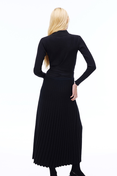 Perspective Трикотажна зручна модель до щиколотки Чорна спідниця