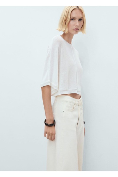 MANGO Woman Oversize ince triko kazak