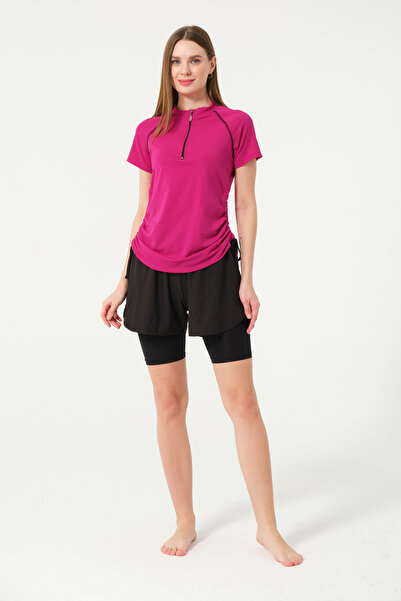 İKSUN Kadın Şortlu Yüzücü Mayo Su İtici Hızlı Kuruyan Spor Mayo