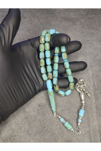Mos Tespih High End Moire Collectible Squeeze Amber Rosary