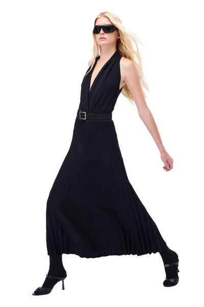 Perspective Трикотажна зручна модель до щиколотки Чорна спідниця