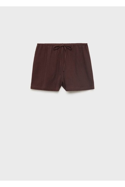 MANGO Woman Pamuklu bağcıklı şort