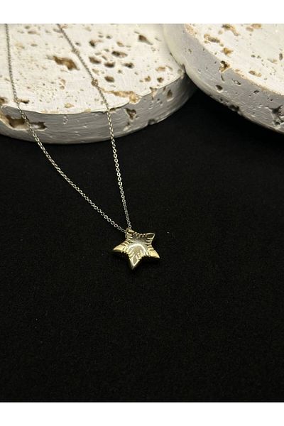 lysiaaccessory Bubble Star Pendant with Steel Chain
