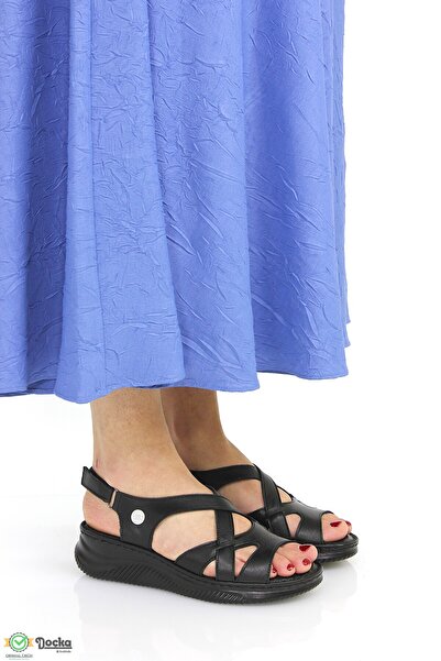 Mammamia Kadın Hakiki Deri Ortopedik Günlük Sandalet M26YS2370