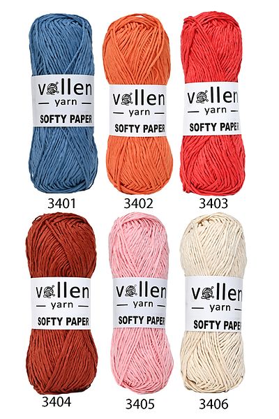 vollen yarn Μαλακό σχοινί από χαρτί Raffia, σχοινί χόμπι, πλέξιμο με βελονάκι, σχοινί πλεξίματος χειρός, σχοινί τσάντας, συμπλήρωμα και καπέλο