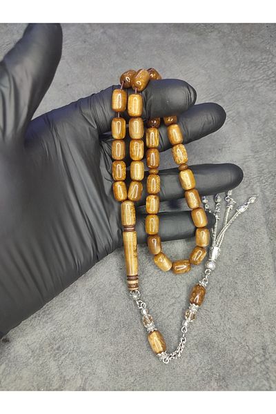 Mos Tespih High End Moire Collectible Squeeze Amber Rosary