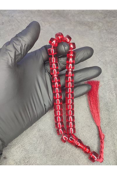 Mos Tespih High End Rope Tasseled Necef Bağa Tightening Amber Rosary